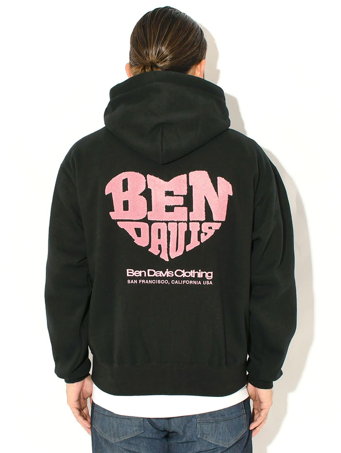 BEN DAVIS（ベンデイビス） パーカー ジップアップ メンズ ハート