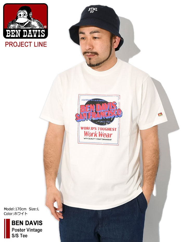 BEN DAVIS/PROJECT LINE ベンデイビス Tシャツ 半袖 DAVIS メンズ
