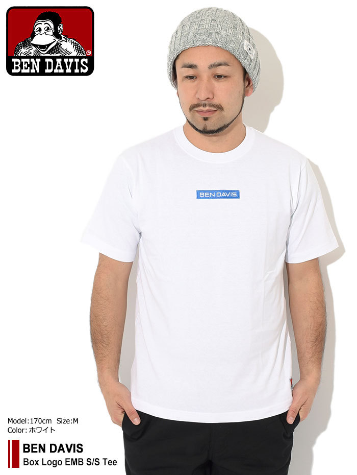 BEN DAVIS（ベンデイビス） Tシャツ 半袖 メンズ ボックス ロゴ EMB