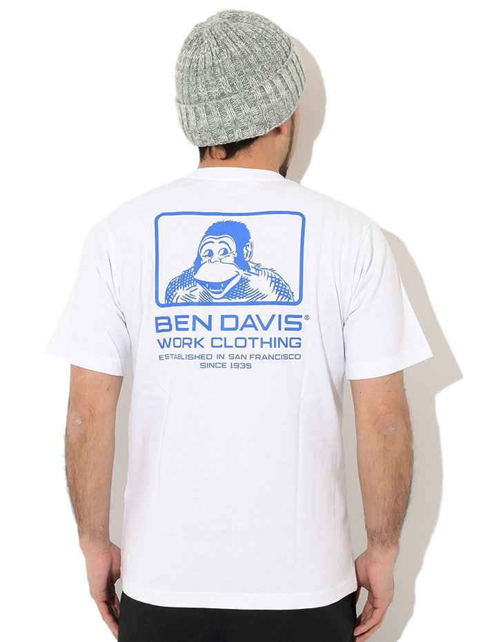 BEN DAVIS（ベンデイビス） Tシャツ 半袖 メンズ ボックス ロゴ EMB