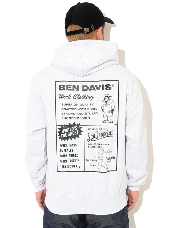 ベンデイビス プルオーバー パーカー BEN DAVIS メンズ ペインター EMB