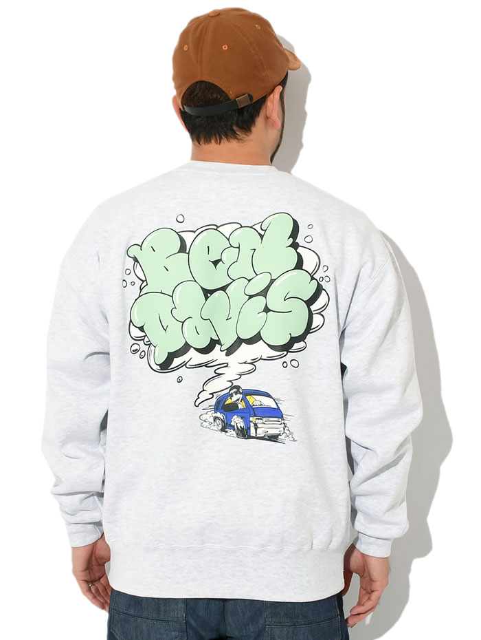 ベンデイビス トレーナー BEN DAVIS メンズ スモーク ロゴ クルー スウェット ( C-23780063 Smoke Logo Crew  Sweat トップス )