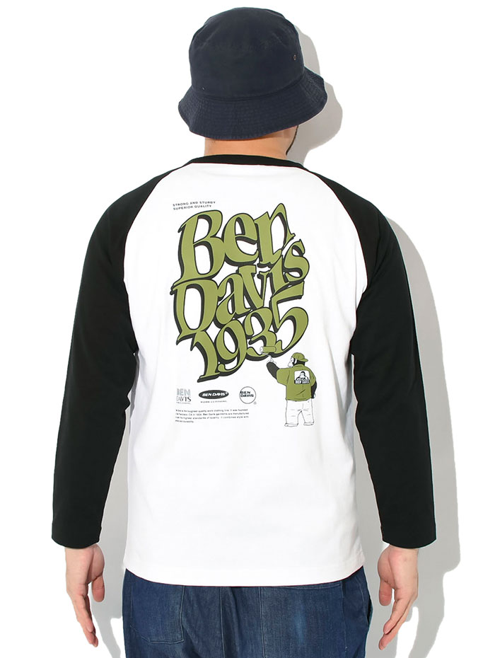 BEN DAVIS ベンデイビス ロンT Tシャツ 長袖 メンズ ディストー