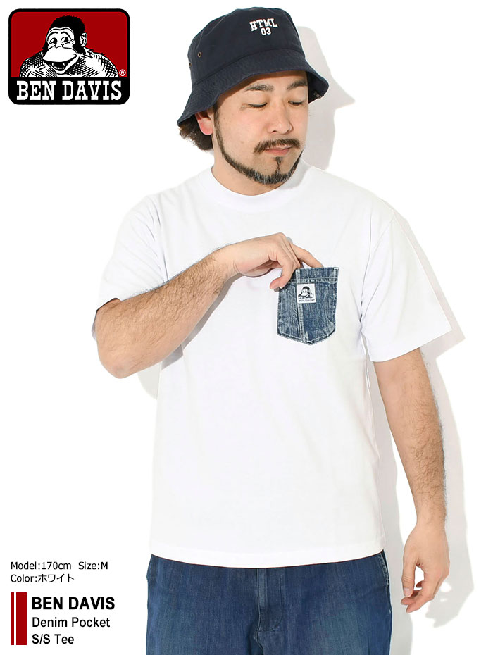 BEN DAVIS（ベンデイビス） Tシャツ 半袖 メンズ 26SS デニム ポケット