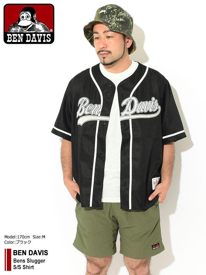 BEN DAVIS ベースボールシャツ BEN DAVIS（ベンデイビス） シャツ 半袖 メンズ ベンズ スラッガー ( G