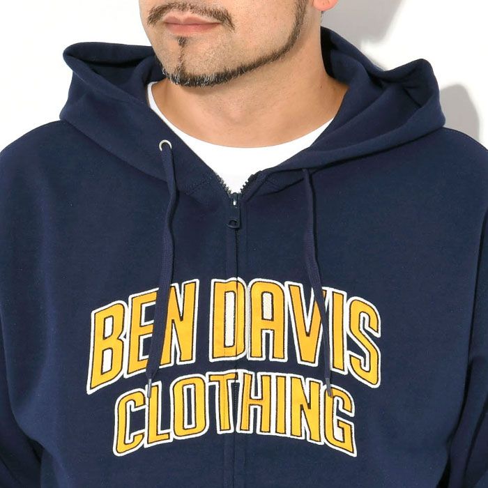 BEN DAVIS（ベンデイビス） パーカー ジップアップ メンズ アーチ ロゴ