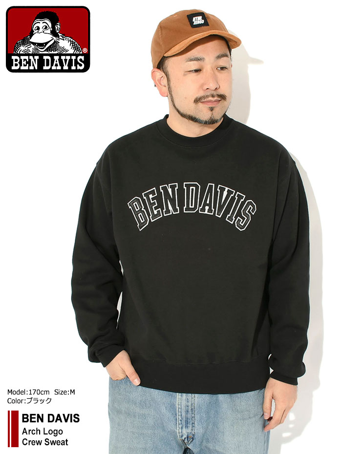 BEN DAVIS（ベンデイビス） トレーナー メンズ アーチ ロゴ クルー 