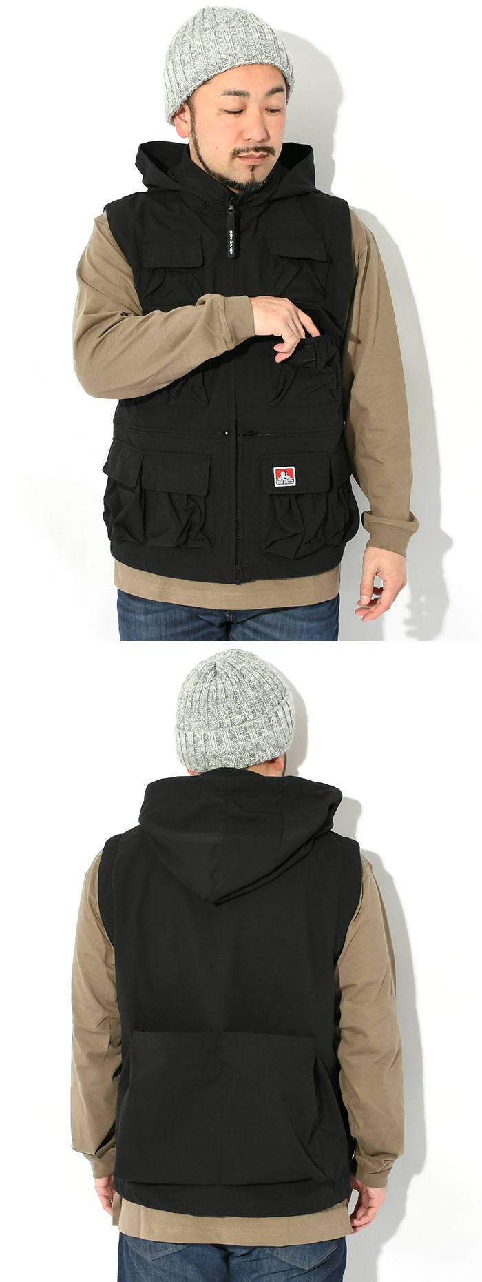 BEN DAVISベンデイビスのジャケット Hooded Utility Vest02