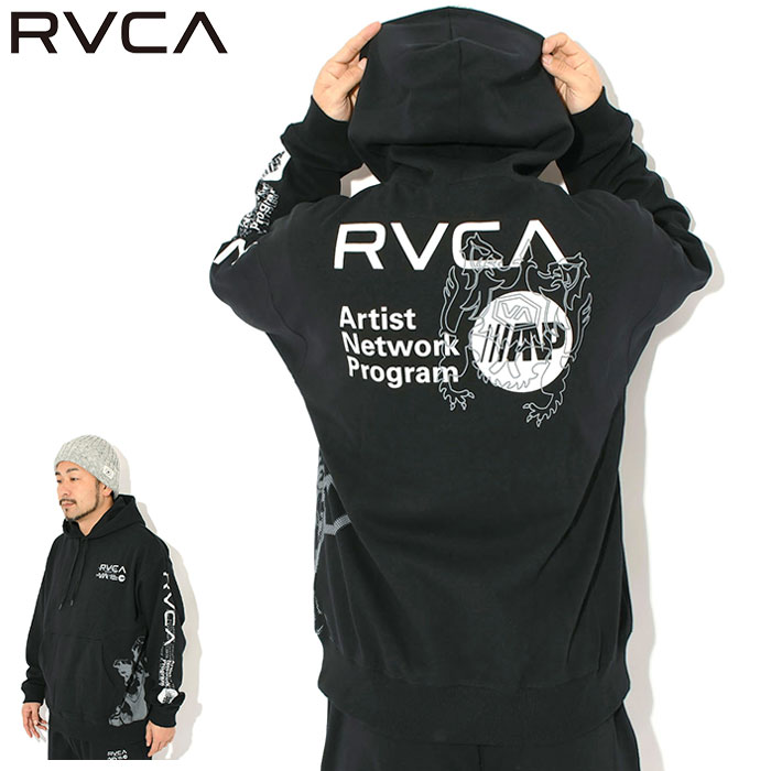 RVCA（ルーカ） パーカー プルオーバー メンズ オーバー プリント