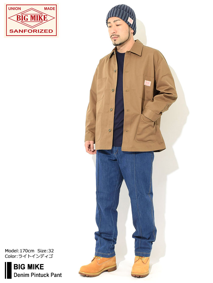 BIG MIKE（ビッグマイク） パンツ メンズ デニム ピンタック チノ