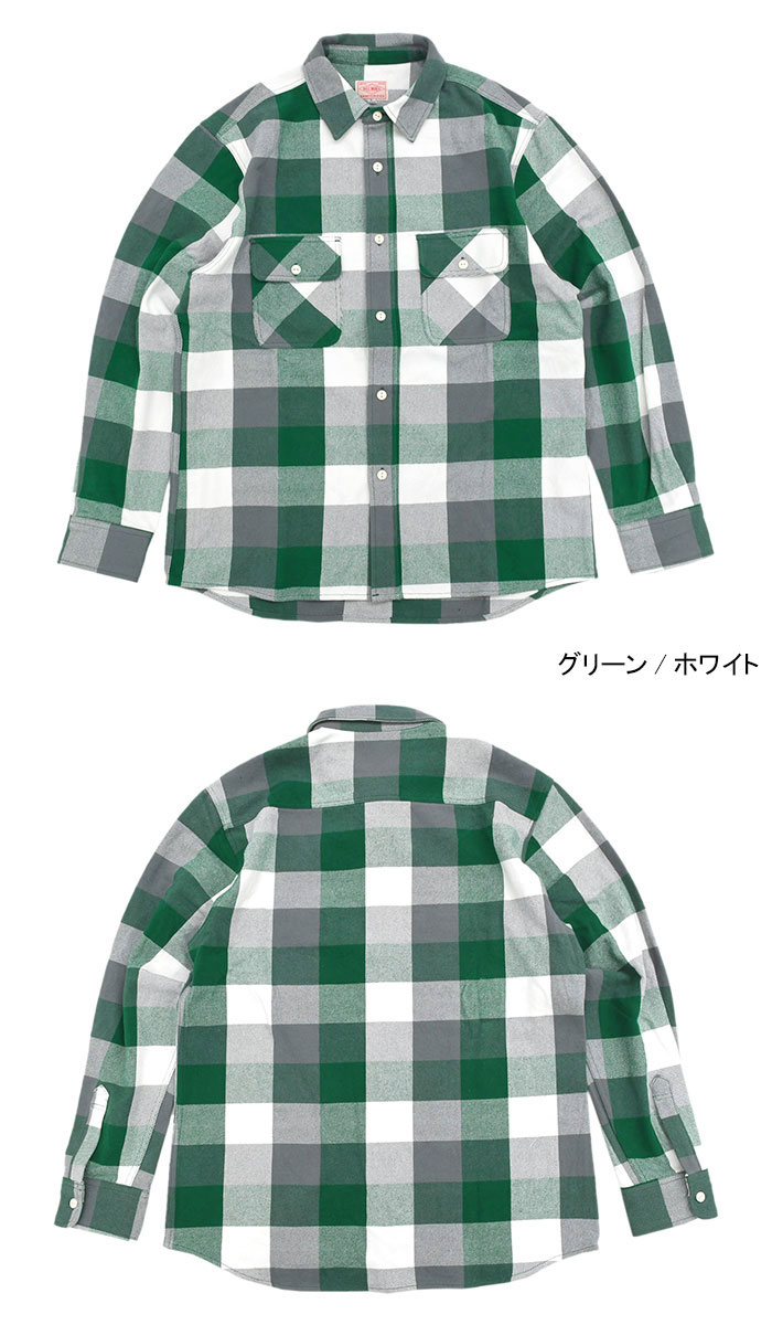 BIG MIKE（ビッグマイク） シャツ 長袖 メンズ ヘビー フランネル