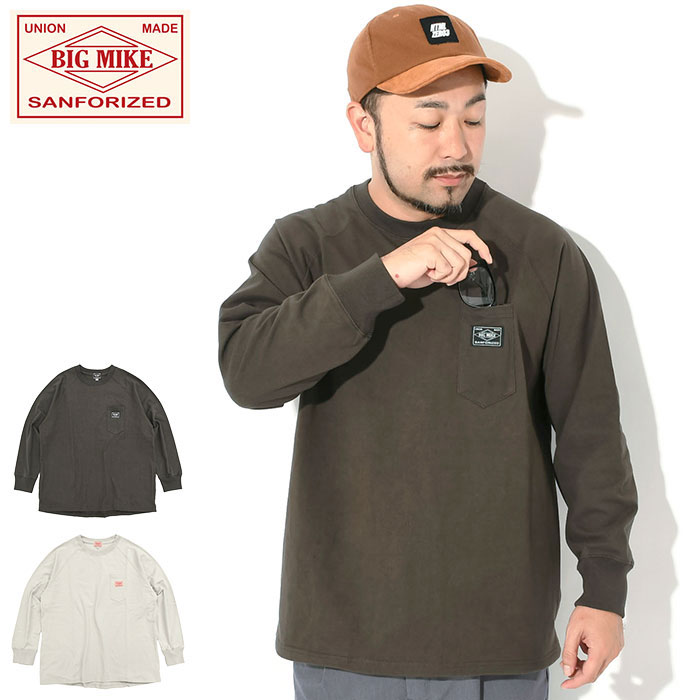 BIG MIKE（ビッグマイク） ロンT Tシャツ 長袖 メンズ 10オンス スリー