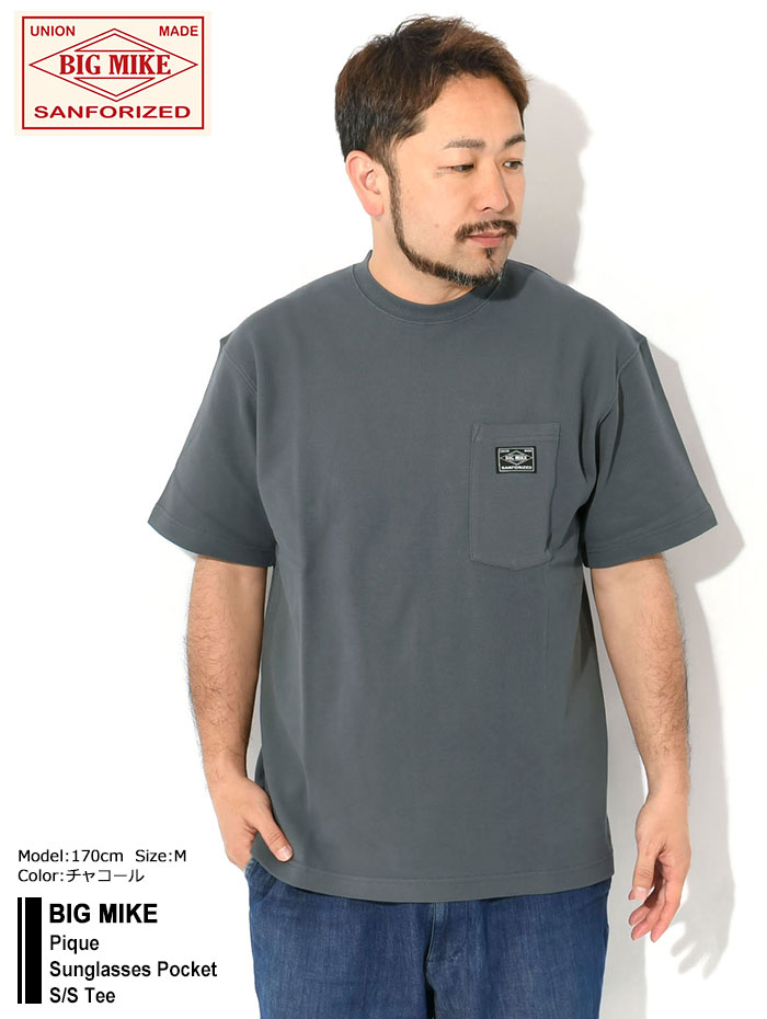 BIG MIKE（ビッグマイク） Tシャツ 半袖 メンズ ピケ サングラス
