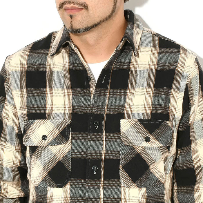 BIG MIKE（ビッグマイク） シャツ 長袖 メンズ ヘビー フランネル オフ