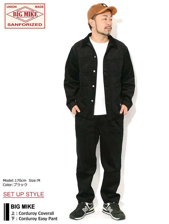 コーデュロイSWING EASY PANTS 黒 サイズM BIG MIKE（ビッグマイク） パンツ メンズ コーデュロイ イージー