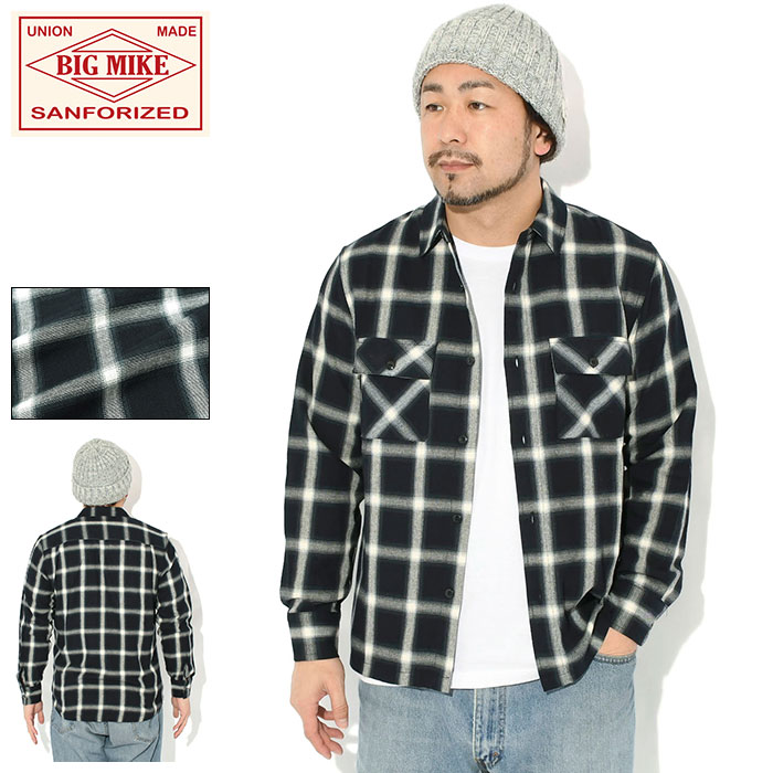 BIG MIKE（ビッグマイク） シャツ 長袖 メンズ 26SS ライト フランネル