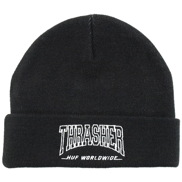 ハフ ニット帽 HUF メンズ スラッシャー フィールド クルー ビーニー コラボ(HUF×THRASHER Field Crew Beanie  ニットキャップ 帽子 BN00133)