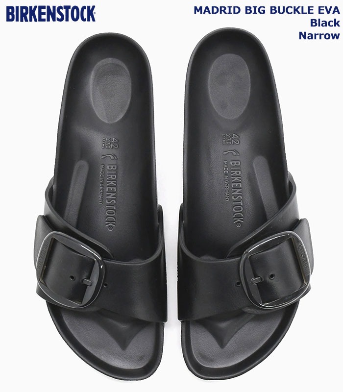 美品 ビルケンシュトック 36 マドリッド ビッグバックル サンダル 黒 BIRKENSTOCK（ビルケンシュトック） サンダル メンズ 男性用