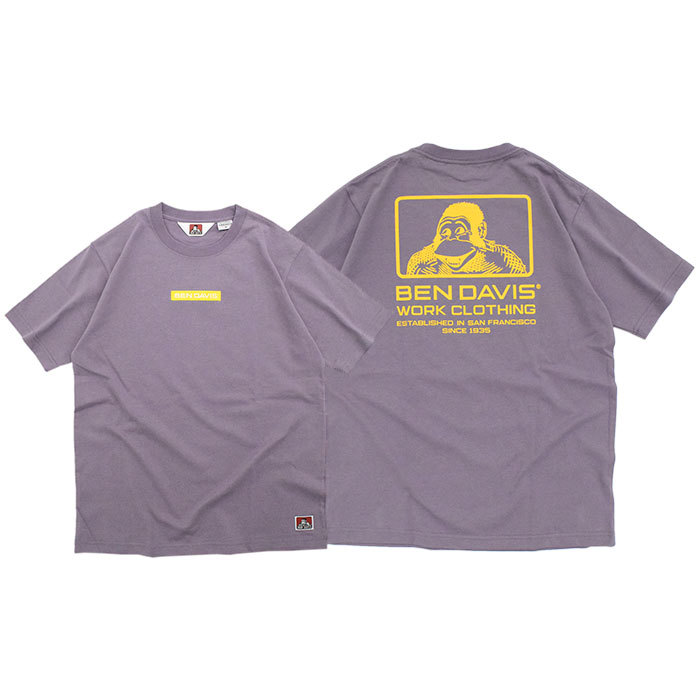 BEN DAVIS（ベンデイビス） Tシャツ 半袖 メンズ ボックス ロゴ EMB