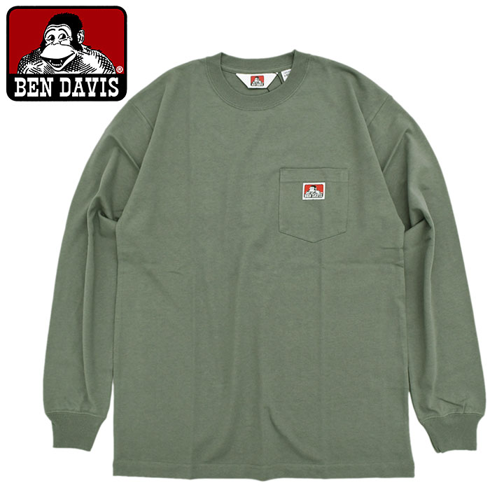 ベンデイビス ロンT Tシャツ 長袖 BEN DAVIS メンズ ポケット ( C-23780029 Pocket L/S Tee T-SHIRTS カットソー トップス )｜icefield｜06