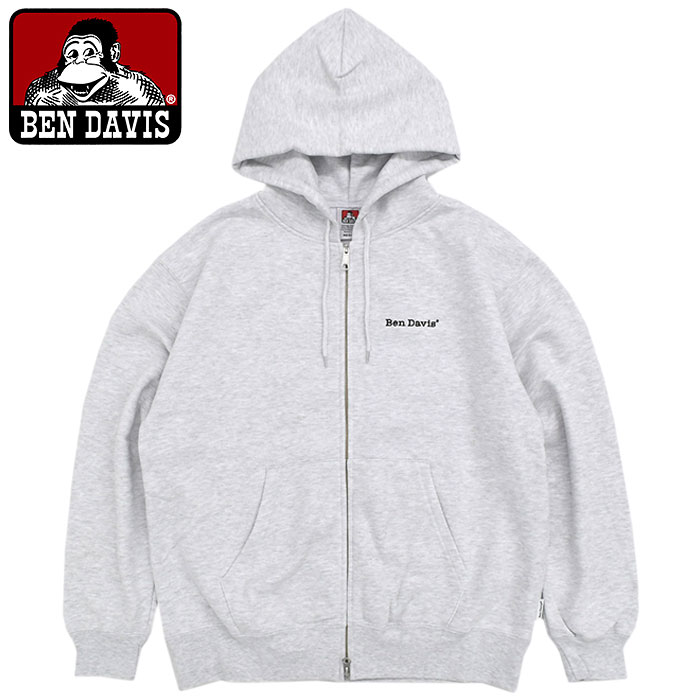 ベンデイビス パーカー ジップアップ BEN DAVIS メンズ ヘビー スウェット フル ジップ フーディ ( C-23780055 Heavy  Sweat Full Zip Hoodie )