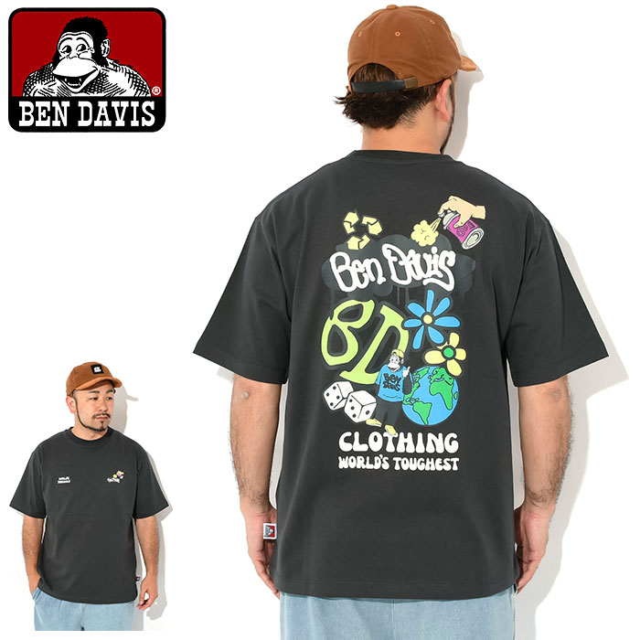 ベンデイビス Tシャツ 半袖 BEN DAVIS メンズ スプレー ピース ( C-24580042...