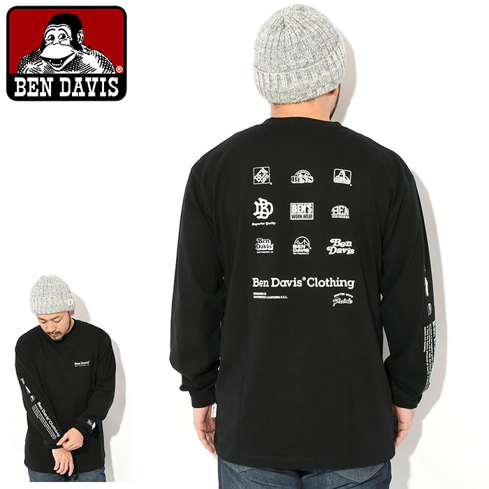 BEN DAVIS（ベンデイビス） ロンT Tシャツ 長袖 メンズ スポンサード