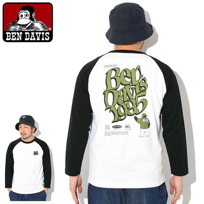 BEN DAVIS ベンデイビス ロンT Tシャツ 長袖 メンズ ディストー