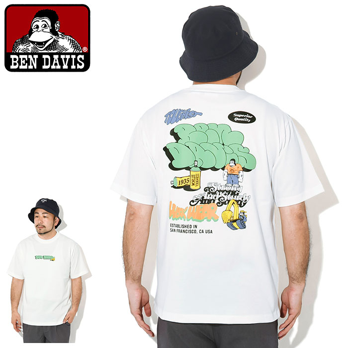 BEN DAVIS（ベンデイビス） Tシャツ 半袖 メンズ オーバーラップ 