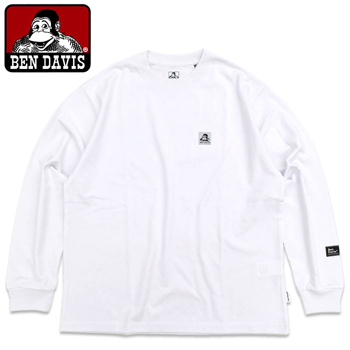 BEN DAVIS（ベンデイビス） ロンT Tシャツ 長袖 メンズ ラベル ワイド