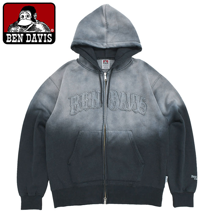 BEN DAVIS（ベンデイビス） パーカー ジップアップ メンズ レターズ