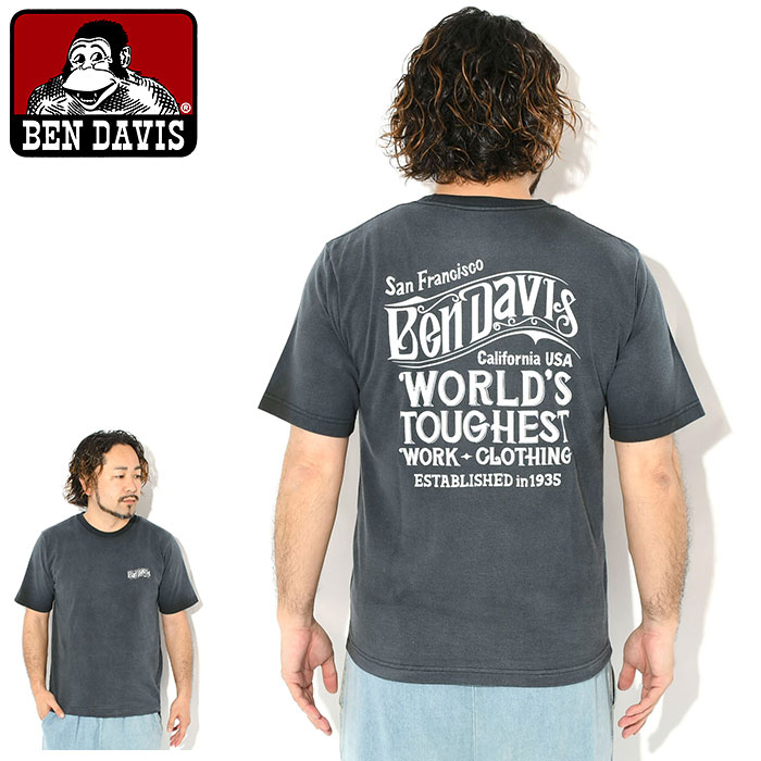 B-DASH サイン入りTシャツ BEN DAVIS（ベンデイビス） Tシャツ 半袖 メンズ オールド サイン VNTG