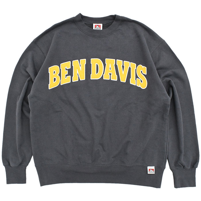 ベンデイビス トレーナー BEN DAVIS メンズ ロゴ パッチ HD クルー スウェット ( C...