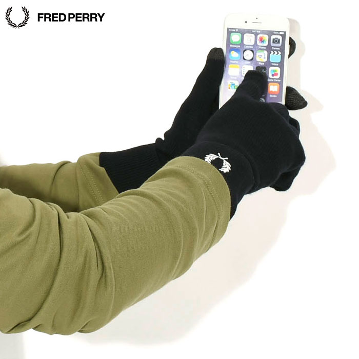 FRED PERRY（フレッドペリー） 手袋 メンズ クラシック メリノ ウール