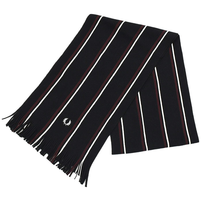 FRED PERRY（フレッドペリー） マフラー メンズ ストライプド ラッセル