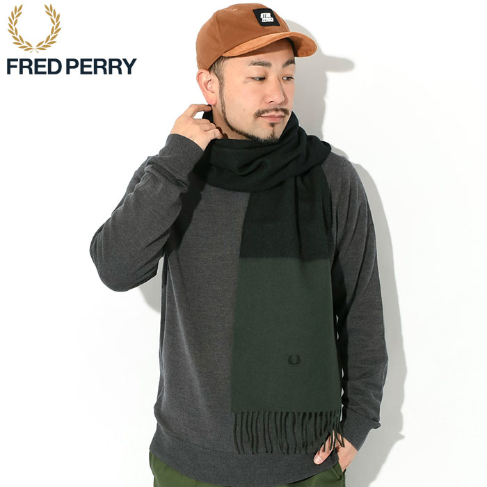 フレッドペリー マフラー FRED PERRY メンズ カラー ブロックド スカーフ ( C6143 Colour Blocked Scarf 小物 )[M便 1/1]｜icefield｜02
