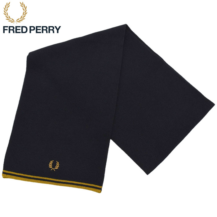 フレッドペリー マフラー FRED PERRY メンズ ツイン ティップド メリノ ウール スカーフ ( C9152 Twin Tipped  Merino Wool Scarf 小物 )[M便 1/1]