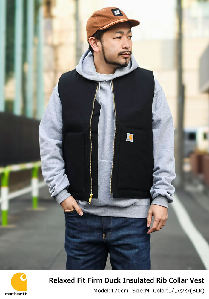 Carharttカーハートのジャケット Relaxed Fit Firm Duck Insulated Rib Collar Vest01