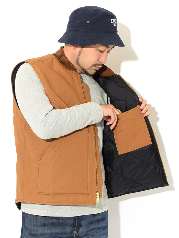 Carharttカーハートのジャケット Relaxed Fit Firm Duck Insulated Rib Collar Vest14