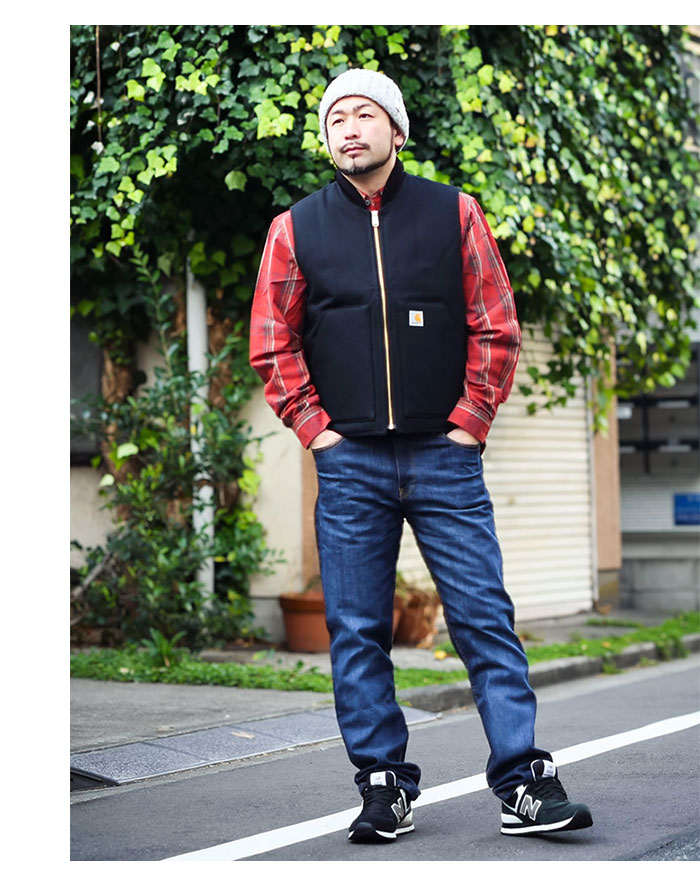 Carharttカーハートのジャケット Relaxed Fit Firm Duck Insulated Rib Collar Vest03