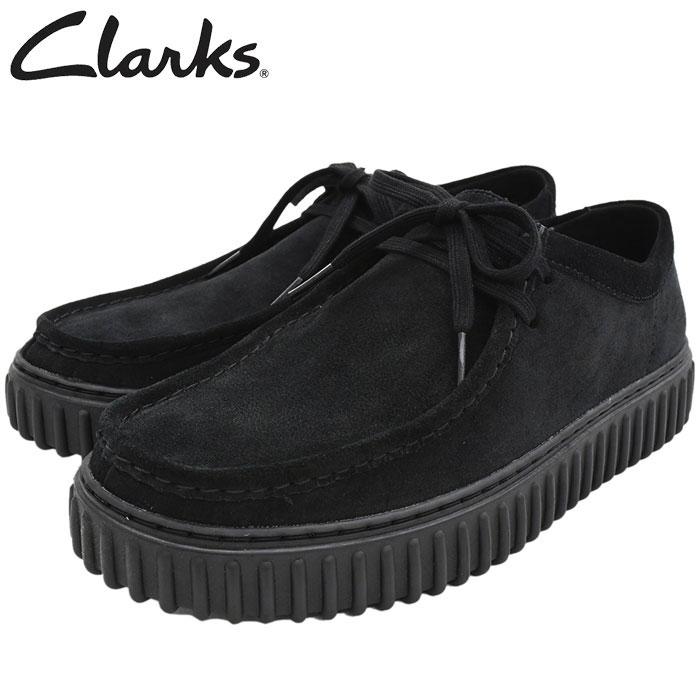 クラークス ブーツ CLARKS メンズ 男性用 トーヒル ロー Black Suede