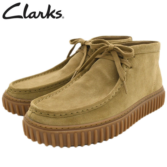クラークス ブーツ CLARKS メンズ 男性用 トーヒル ハイ Dark Sand Suede ( Torhill Hi BOOTS 厚底 モカシン  ダークサンド メンズ靴 26173663 )