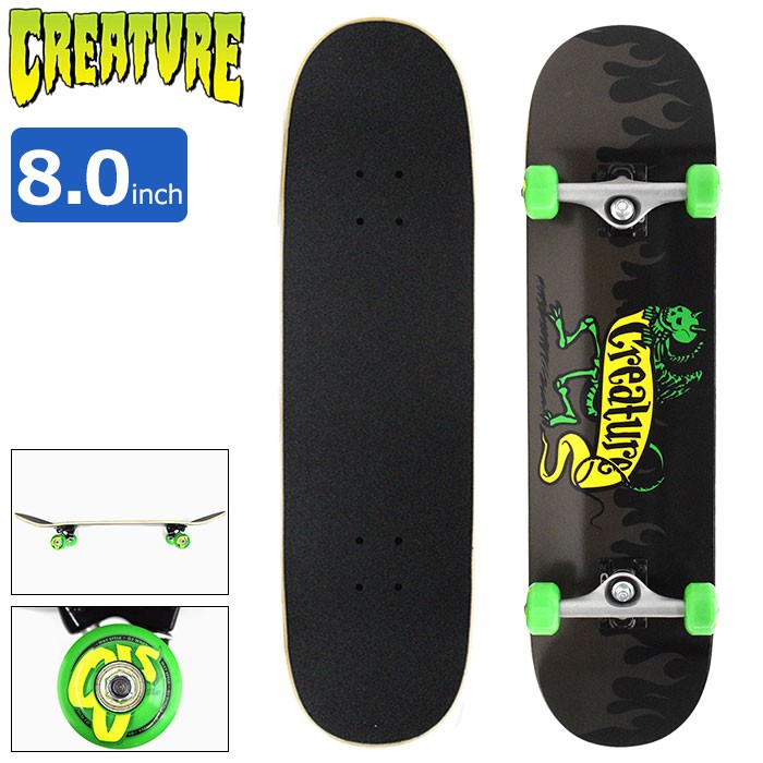 ☆美品☆ CREATURE スケートボード コンプリート 8.15 インチ