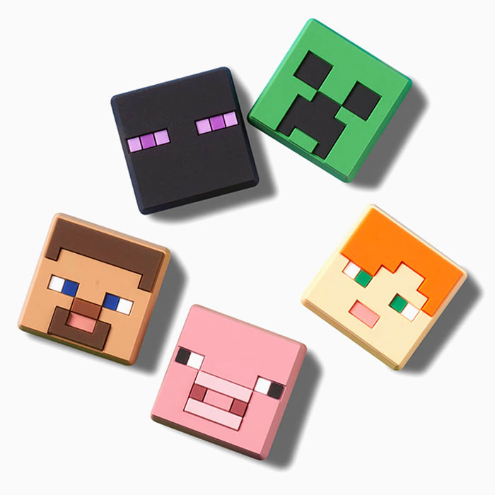 crocsクロックスのジビッツ チャーム Minecraft 5 Pack02