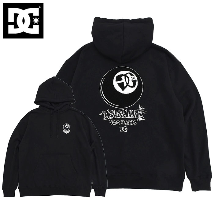 DC ロゴ フード付きパーカー 黒 DC ロゴ フード付きパーカー 黒