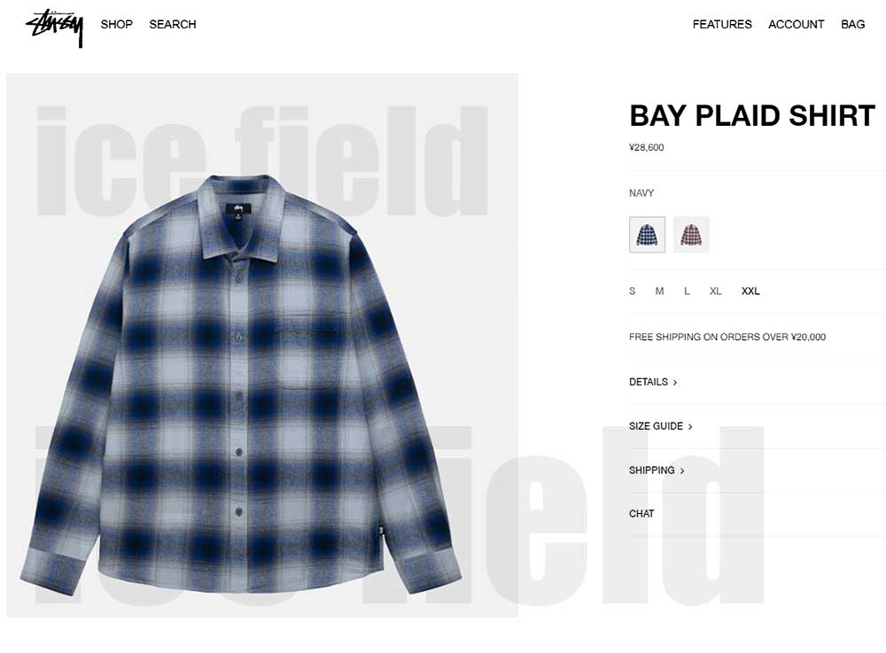 ステューシー シャツ 長袖 STUSSY メンズ Bay Plaid ( stussy shirt