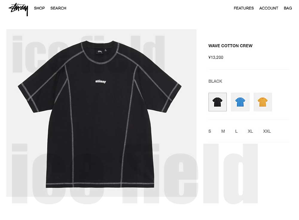STUSSY（ステューシー） カットソー 半袖 メンズ Wave ( stussy crew