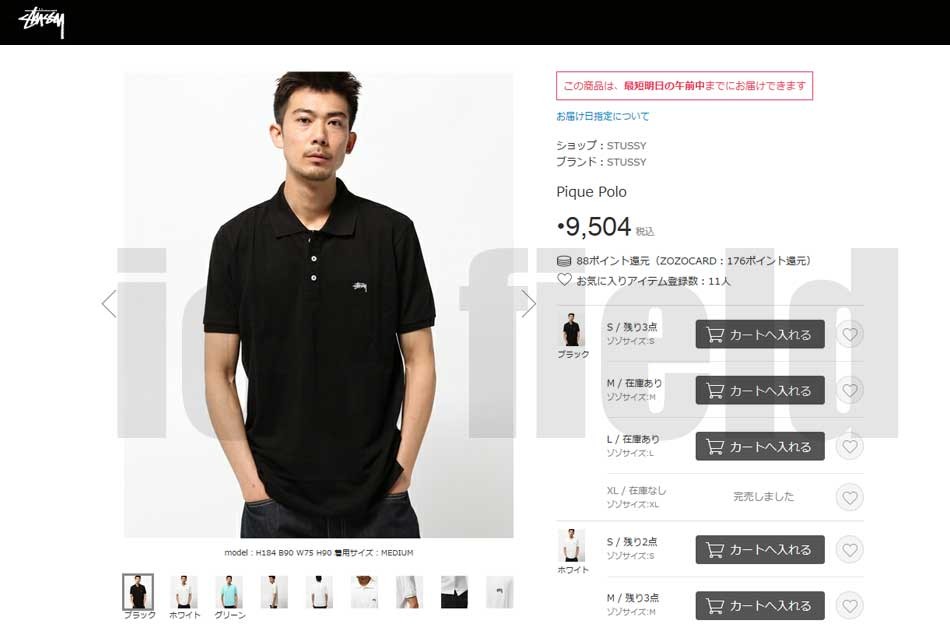 STUSSY（ステューシー） ポロシャツ 半袖 メンズ Pique(stussy polo