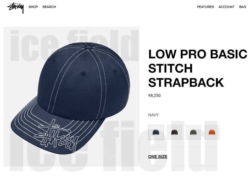 STUSSY（ステューシー） キャップ 帽子 STUSSY Basic Visor Stitch Low