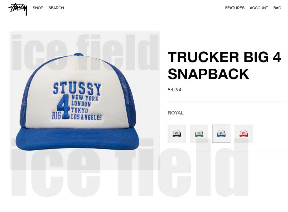 STUSSY ステューシー キャップ 帽子 Big 4 Trucker Cap